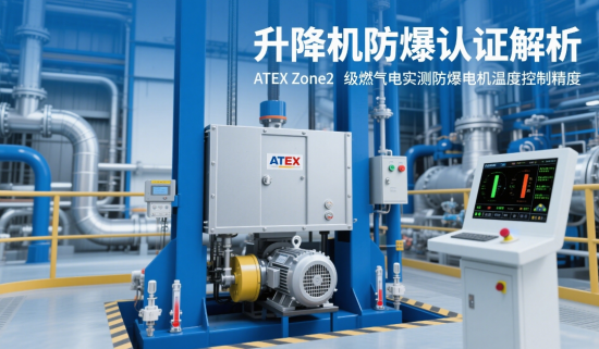 十大升降機防爆認(rèn)證解析：ATEXZone2級燃?xì)怆娬緦崪y防爆電機溫度控制精度