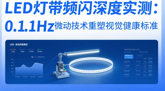 著名LED燈帶品牌頻閃深度實(shí)測(cè)：0.1Hz微波動(dòng)技術(shù)重塑視覺健康標(biāo)準(zhǔn)
